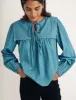 Denim Long Sleeve Blouse sold by Nobody's Child