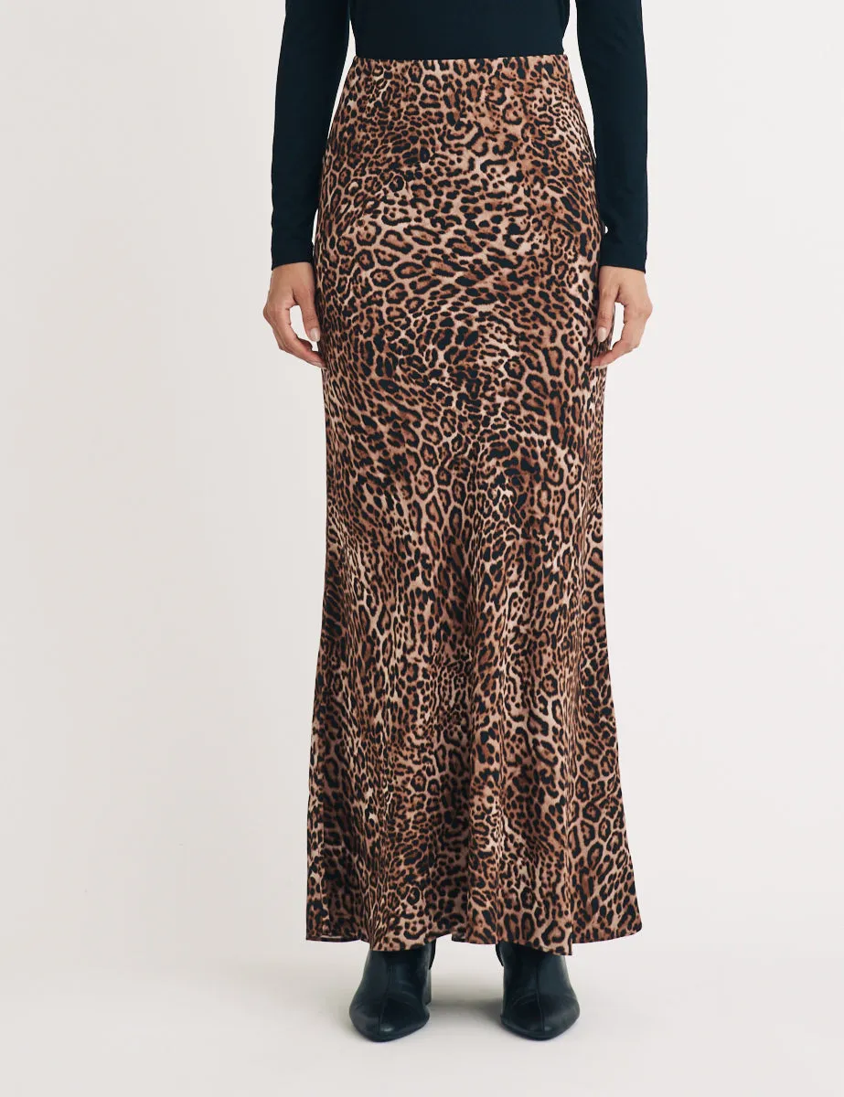 Leopard Print Midi Slip Skirt sold by Nobody's Child product image thumbnail 5