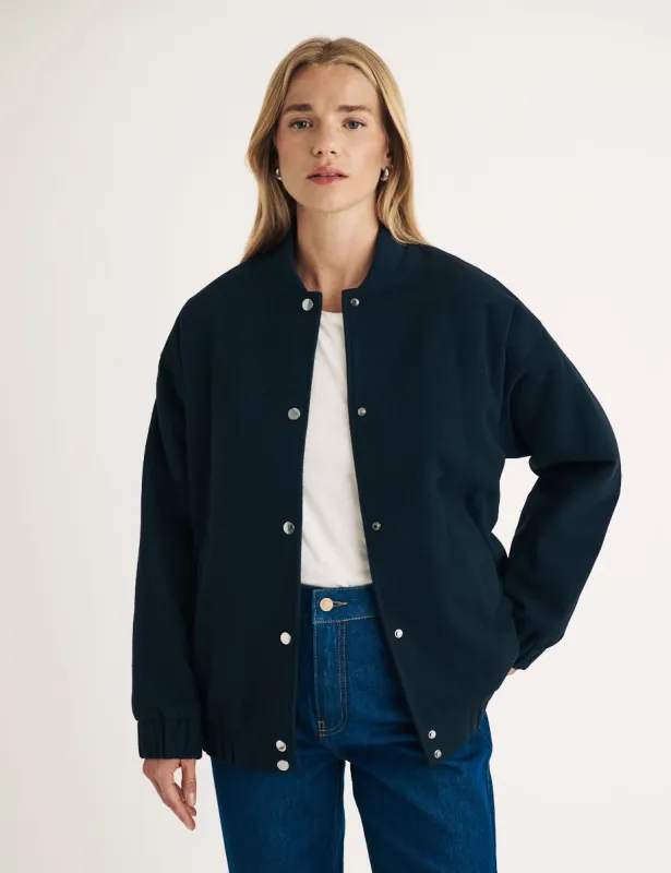 Navy Bomber Jacket sold by Nobody's Child