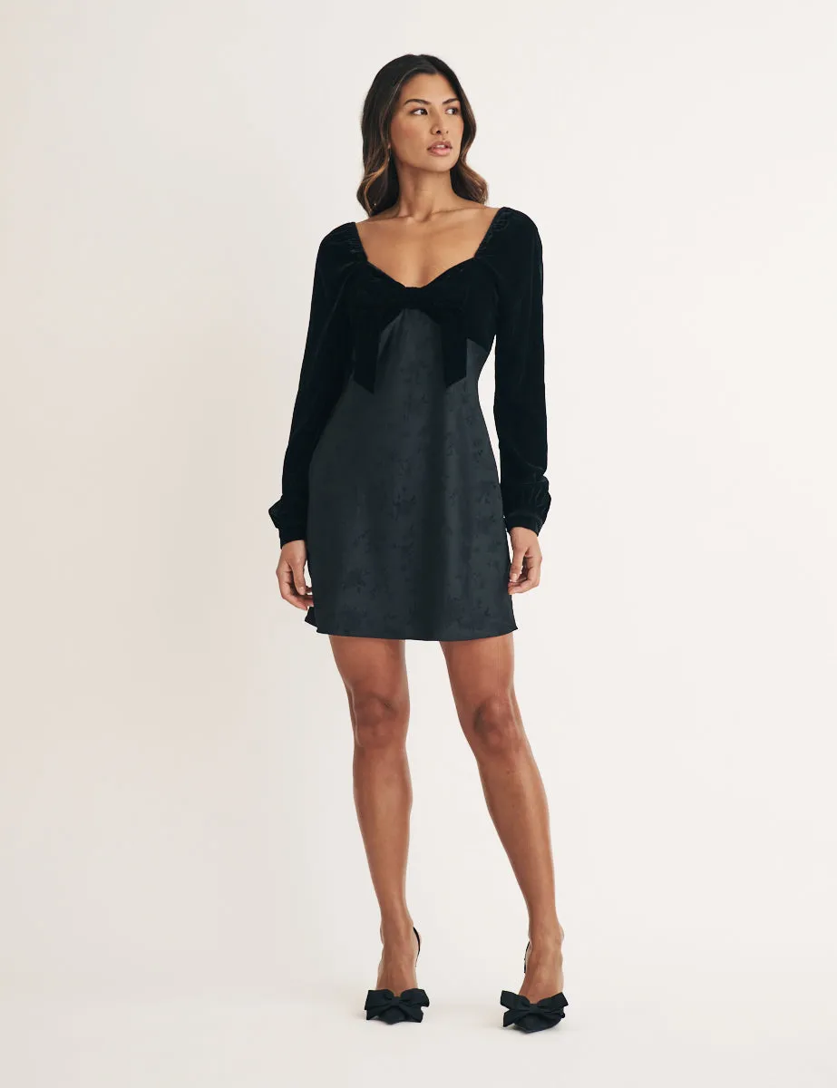 Black Velvet Vicky Mini Dress sold by Nobody's Child product image thumbnail 3
