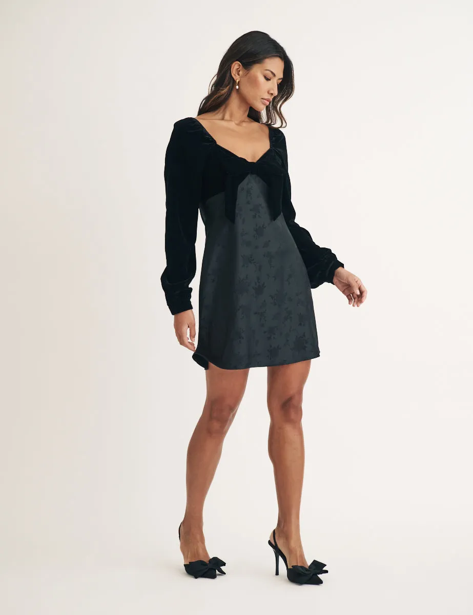 Black Velvet Vicky Mini Dress sold by Nobody's Child product image thumbnail 5