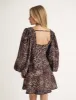 Leopard Print Balloon Sleeve Loredana Mini Dress sold by Nobody's Child