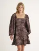 Leopard Print Balloon Sleeve Loredana Mini Dress sold by Nobody's Child