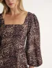 Leopard Print Balloon Sleeve Loredana Mini Dress sold by Nobody's Child