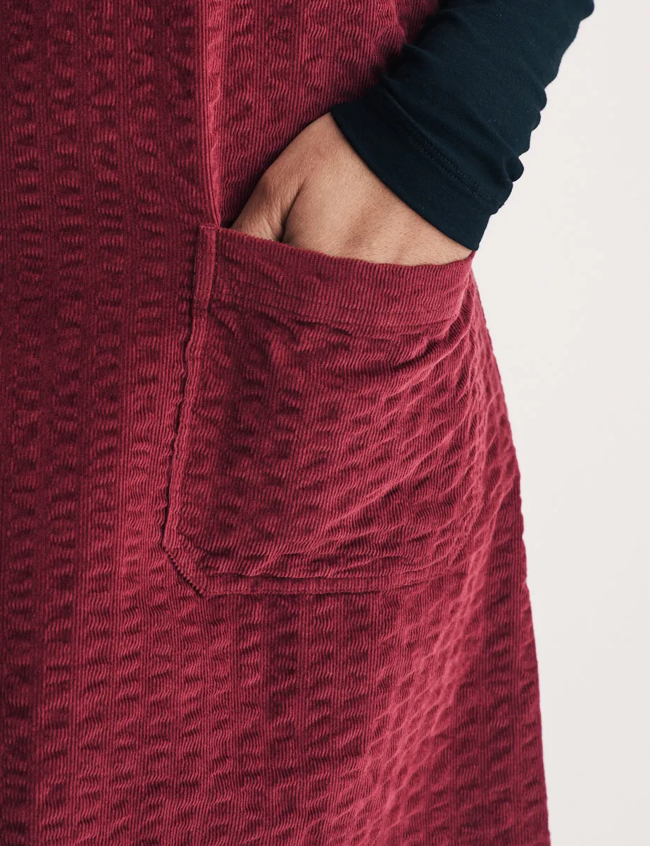 Burgundy Cord Piper Mini Pinafore Dress sold by Nobody's Child product image thumbnail 2