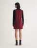 Burgundy Cord Piper Mini Pinafore Dress sold by Nobody's Child