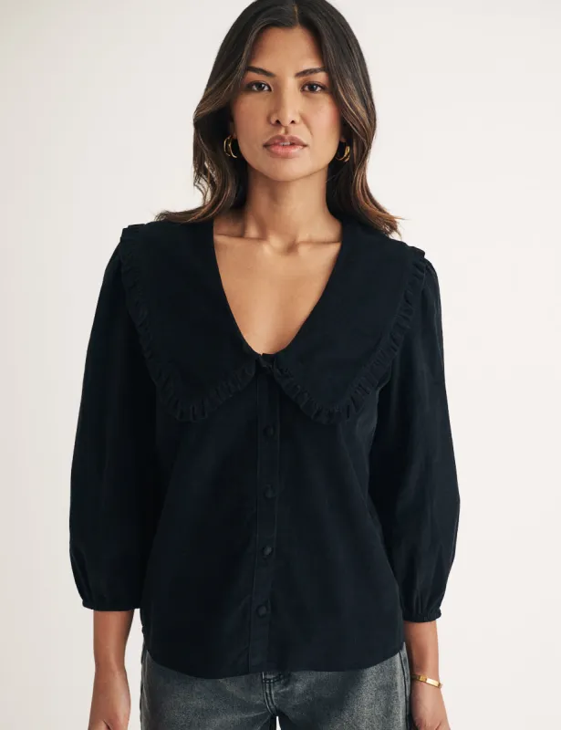 Black Cord Emmie Blouse sold by Nobody's Child