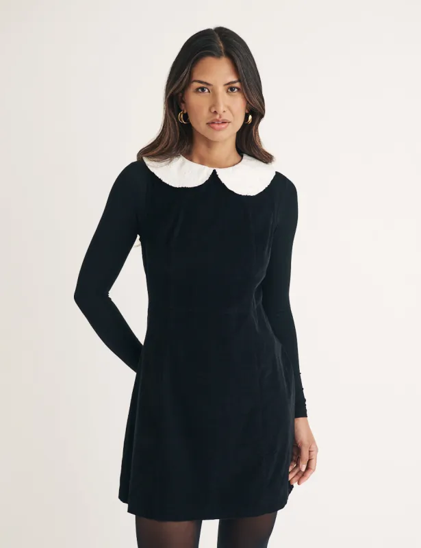 Black Cord Collar Maple Mini Dress sold by Nobody's Child