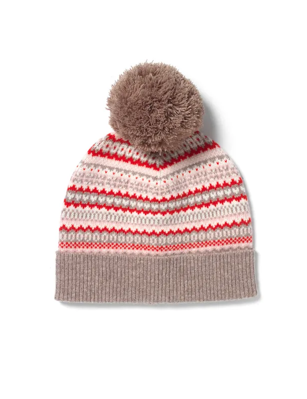 Fair Isle Wool Beanie Hat sold by Nobody's Child
