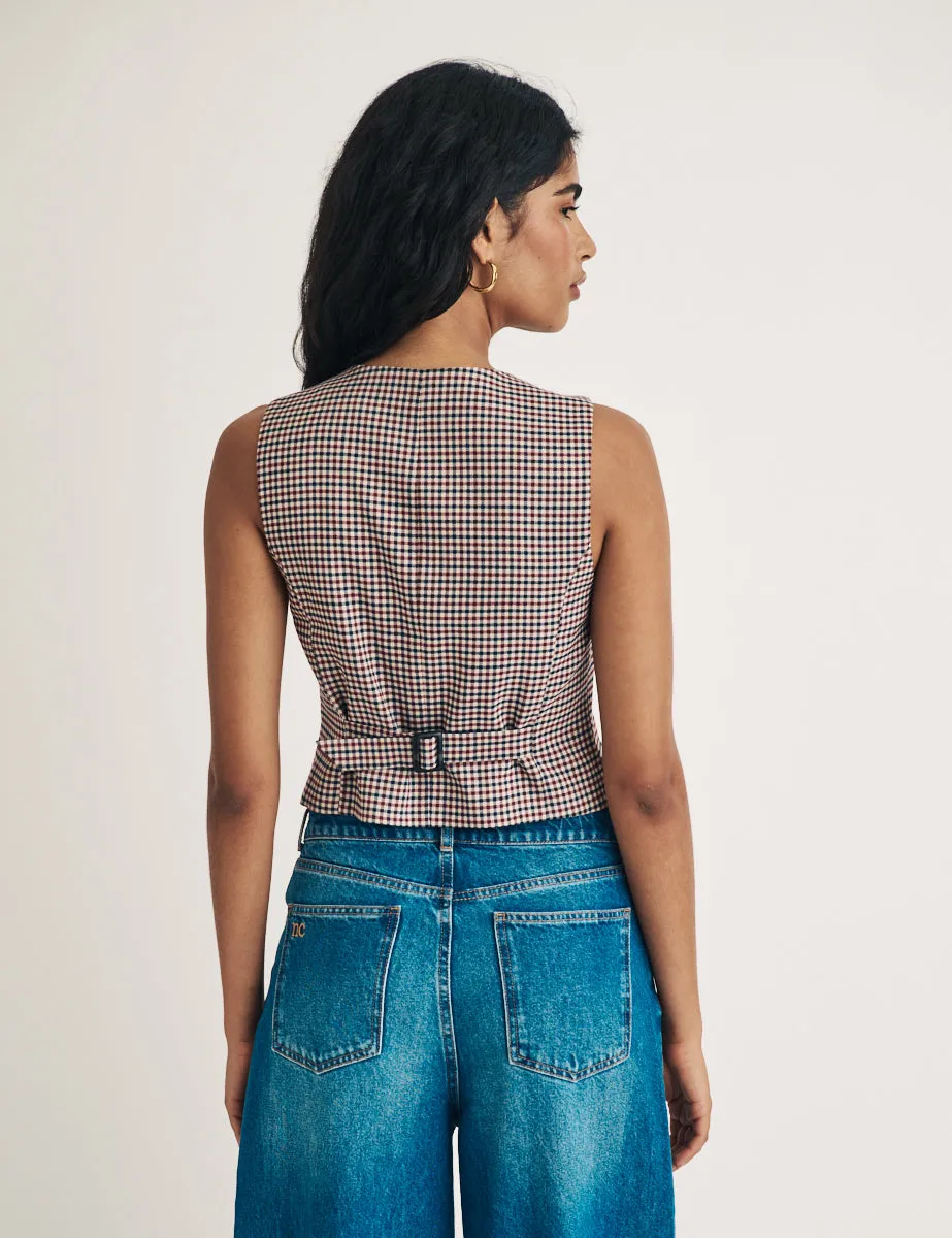 Heritage Check Waistcoat sold by Nobody's Child product image thumbnail 5
