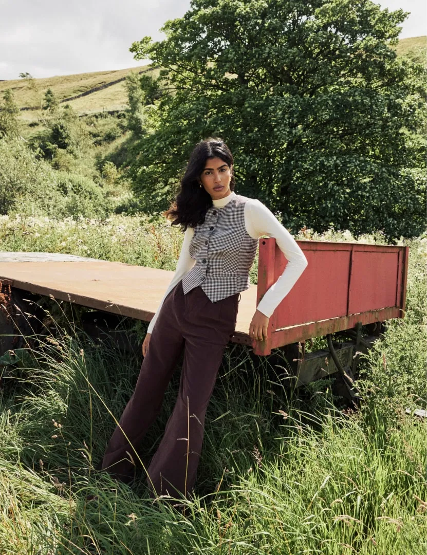 Heritage Check Waistcoat sold by Nobody's Child product image thumbnail 2