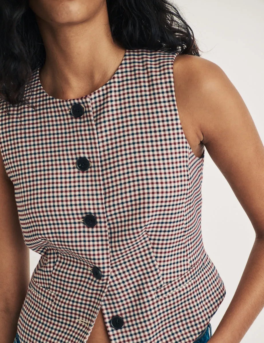 Heritage Check Waistcoat sold by Nobody's Child product image thumbnail 3