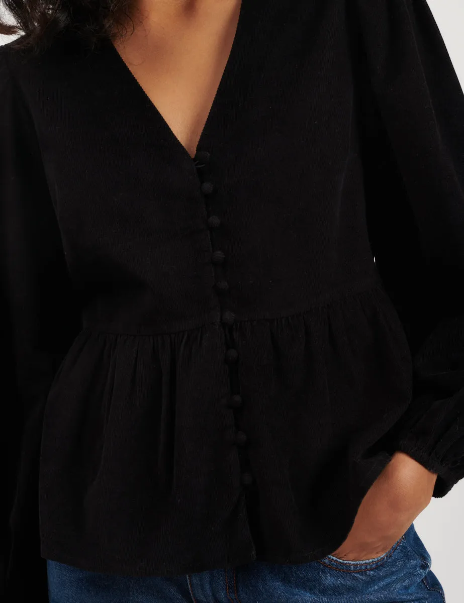 Black Cord Ria Blouse sold by Nobody's Child product image thumbnail 2