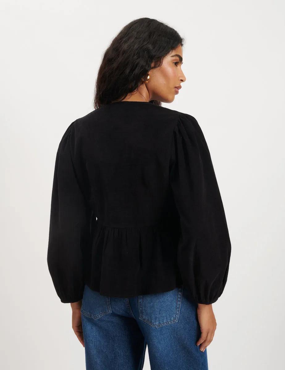 Black Cord Ria Blouse sold by Nobody's Child product image thumbnail 4