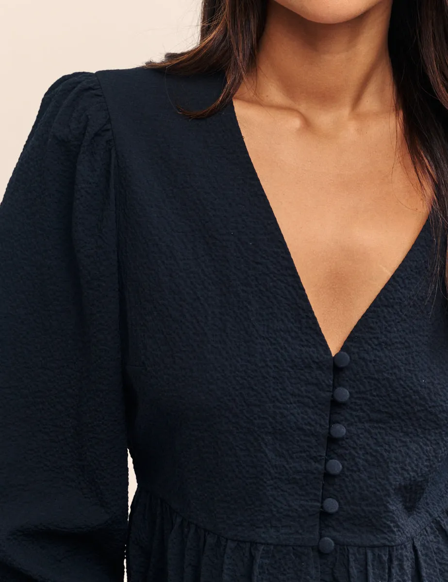 Black Balloon Sleeve Ria Blouse sold by Nobody's Child product image thumbnail 2