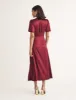 Burgundy Bridesmaid Erin Midi Dress sold by Nobody's Child