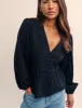 Black Balloon Sleeve Ria Blouse sold by Nobody's Child