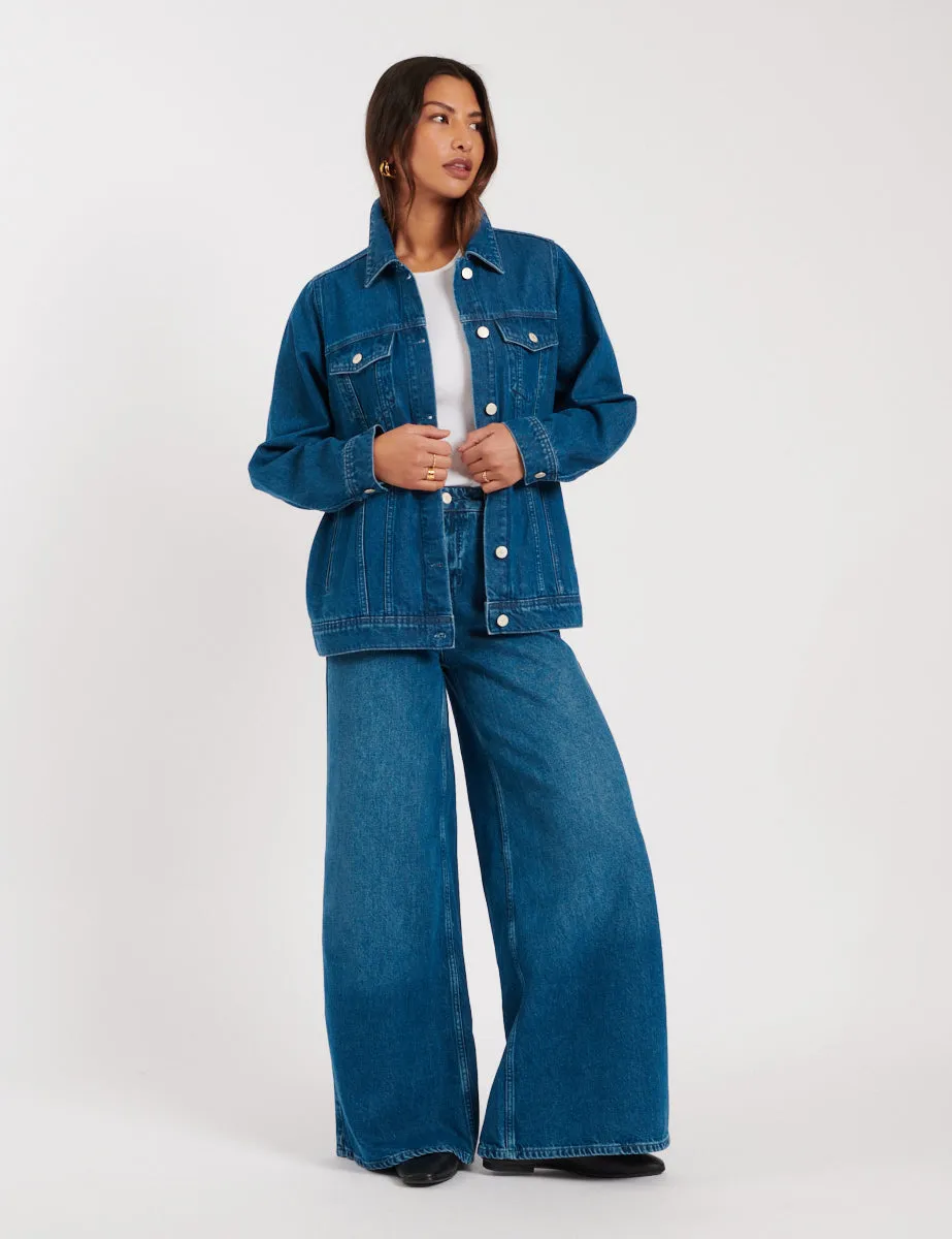 Mid Wash Denim Oversized Jacket sold by Nobody's Child product image thumbnail 3
