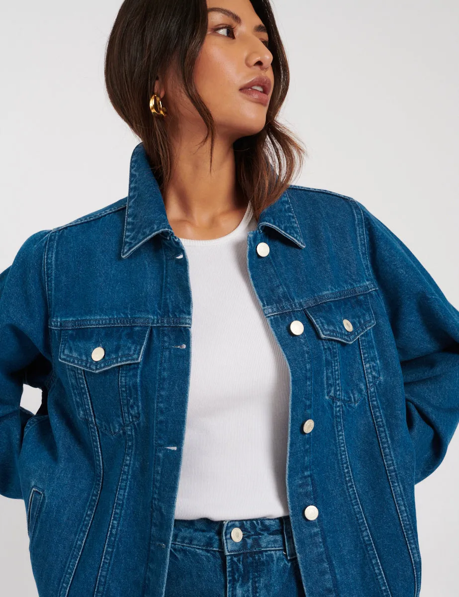 Mid Wash Denim Oversized Jacket sold by Nobody's Child product image thumbnail 2