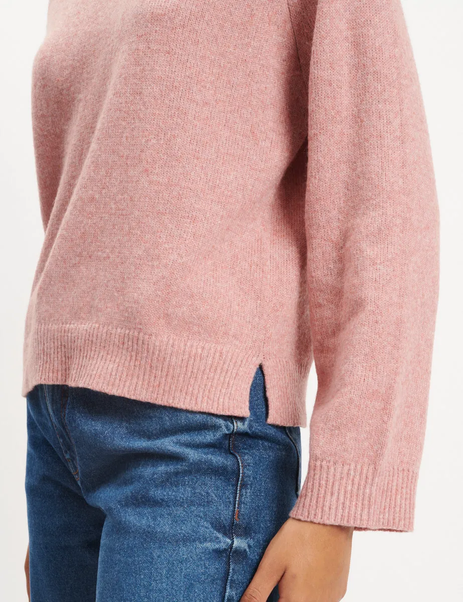 Pink Crew Neck Knitted Jumper sold by Nobody's Child product image thumbnail 3