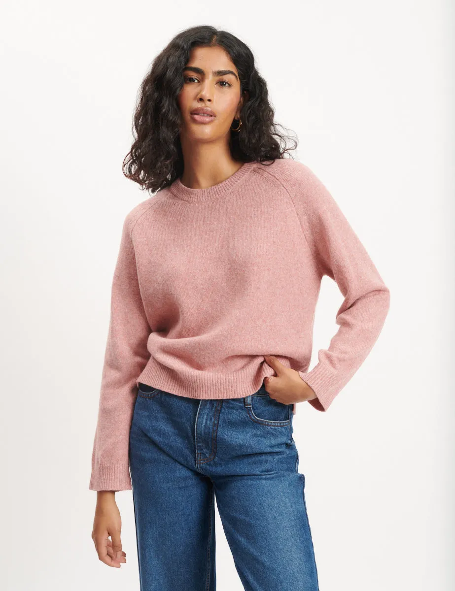 Pink Crew Neck Knitted Jumper sold by Nobody's Child product image thumbnail 4