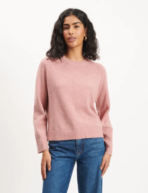 Pink Crew Neck Knitted Jumper sold by Nobody's Child