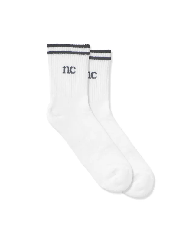 White Ribbed Socks sold by Nobody's Child