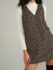 Black Cord Printed Piper Mini Pinafore Dress sold by Nobody's Child