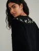Black Cord Embroidered Birdie Blouse sold by Nobody's Child