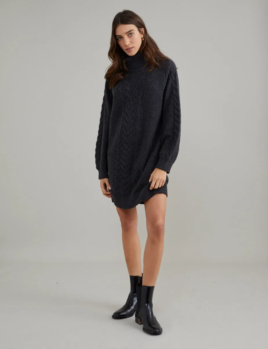Grey Roll Neck Mini Jumper Dress sold by Nobody's Child product image thumbnail 4
