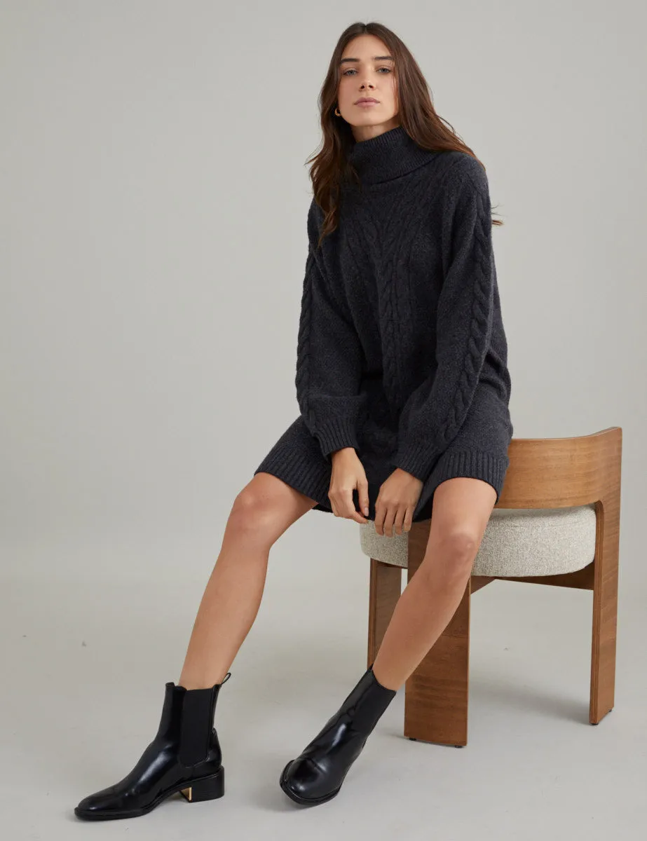 Grey Roll Neck Mini Jumper Dress sold by Nobody's Child product image thumbnail 3