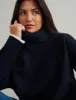 Navy Roll Neck Knitted Jumper sold by Nobody's Child