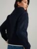 Navy Roll Neck Knitted Jumper sold by Nobody's Child