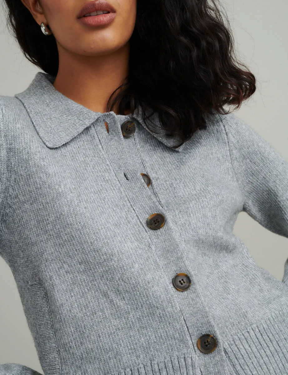 Grey Collar Knitted Cardigan sold by Nobody's Child product image thumbnail 3