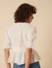 White Flossie Puff Sleeve Blouse sold by Nobody's Child