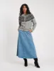 Grey Fair Isle Wool Blend Knitted Cardigan sold by Nobody's Child
