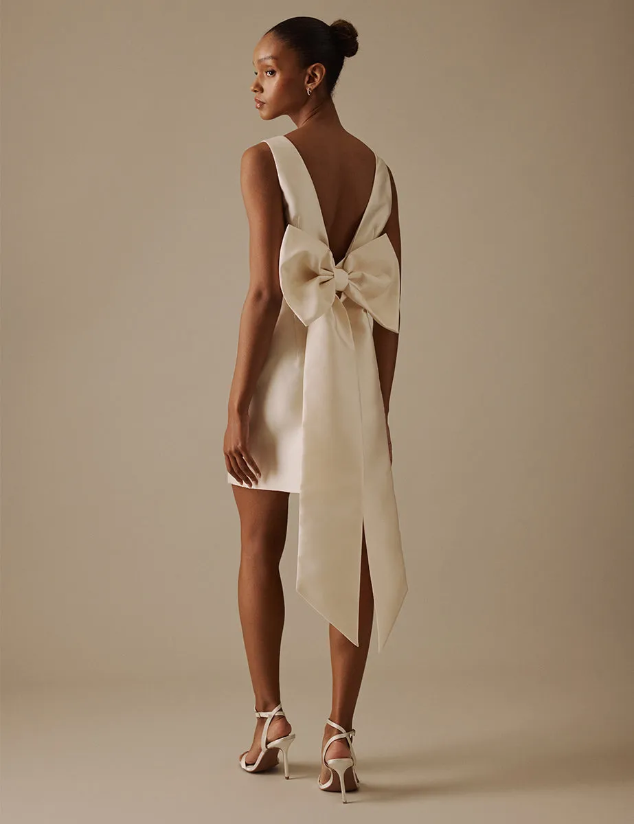 Ivory Open Back Mini Atalana Bridal Dress sold by Nobody's Child product image thumbnail 5