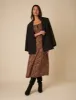 Brown Leopard Print Prarie Midi Dress sold by Nobody's Child