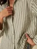 Green Striped Relaxed Shirt sold by Nobody's Child