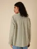 Green Striped Relaxed Shirt sold by Nobody's Child