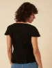 Black Tailored Pleated Blouse sold by Nobody's Child