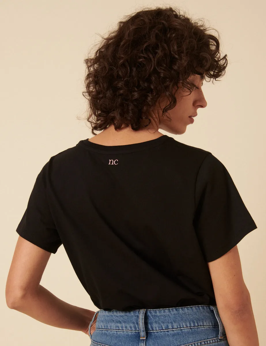 Black Easy Fit Crew Neck T-Shirt sold by Nobody's Child product image thumbnail 4