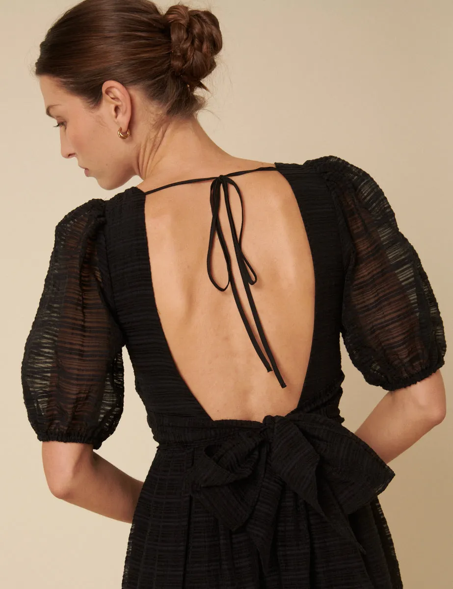 Black Organza Sadie Midi Dress sold by Nobody's Child product image thumbnail 5