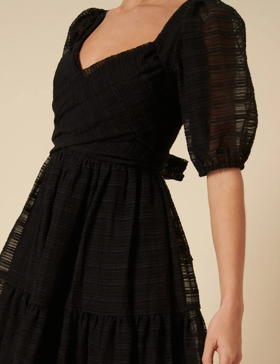 Black Organza Sadie Midi Dress sold by Nobody's Child product image thumbnail 2