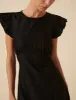 Black Tiered Clara Midi Dress sold by Nobody's Child