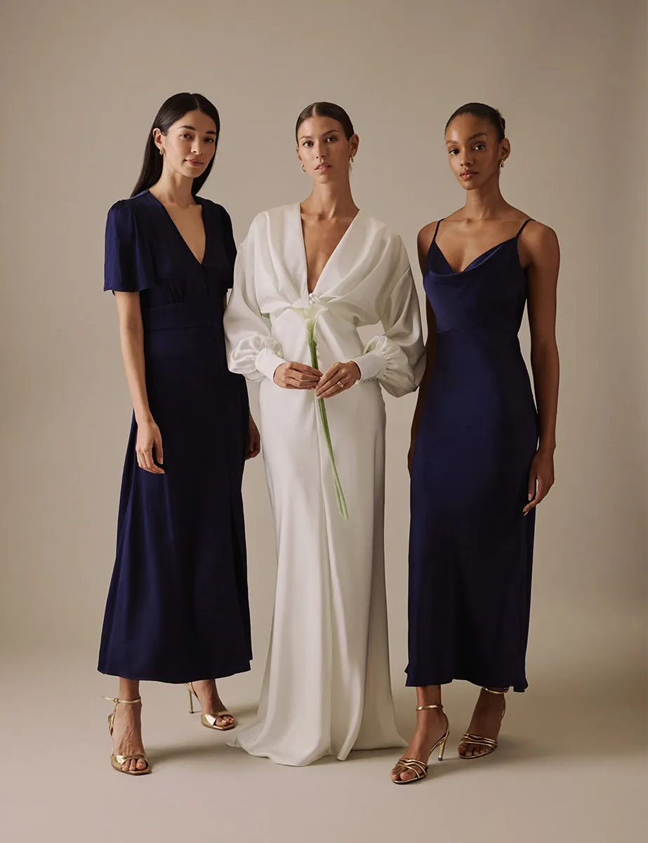 White Long Sleeve Maxi Cecilia Bridal Dress sold by Nobody's Child product image thumbnail 4