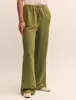 Green Linen-blend Shona Trousers sold by Nobody's Child