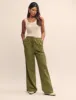Green Linen-blend Shona Trousers sold by Nobody's Child