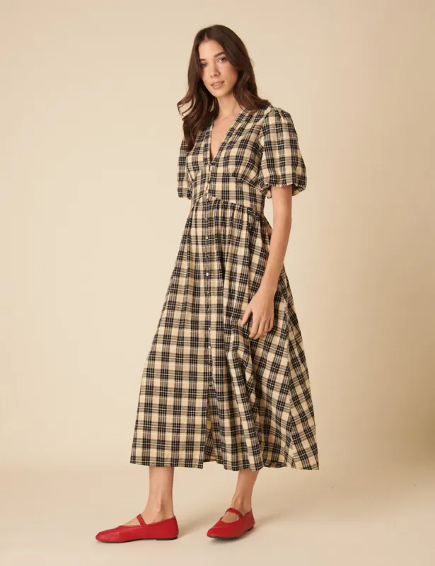 Stone Check Starlight Midi Dress sold by Nobody's Child