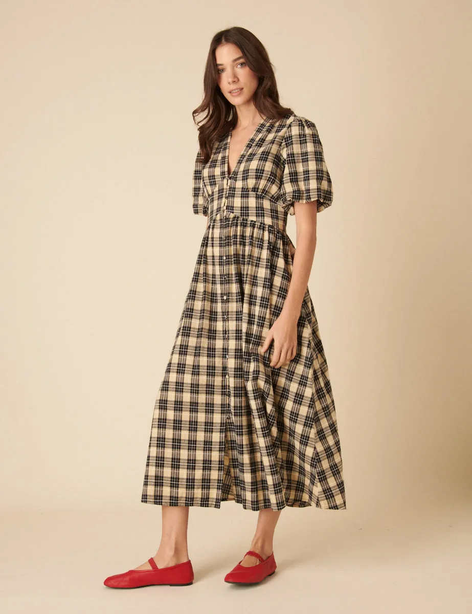 Stone Check Starlight Midi Dress sold by Nobody's Child